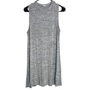 Love Tree High Neck Heathered Mini Dress Grey Size Large